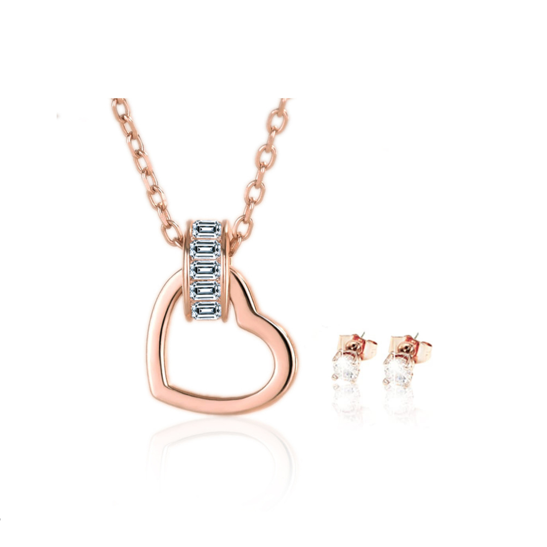 MGJ™ Heart Charm Pendant & Earrings