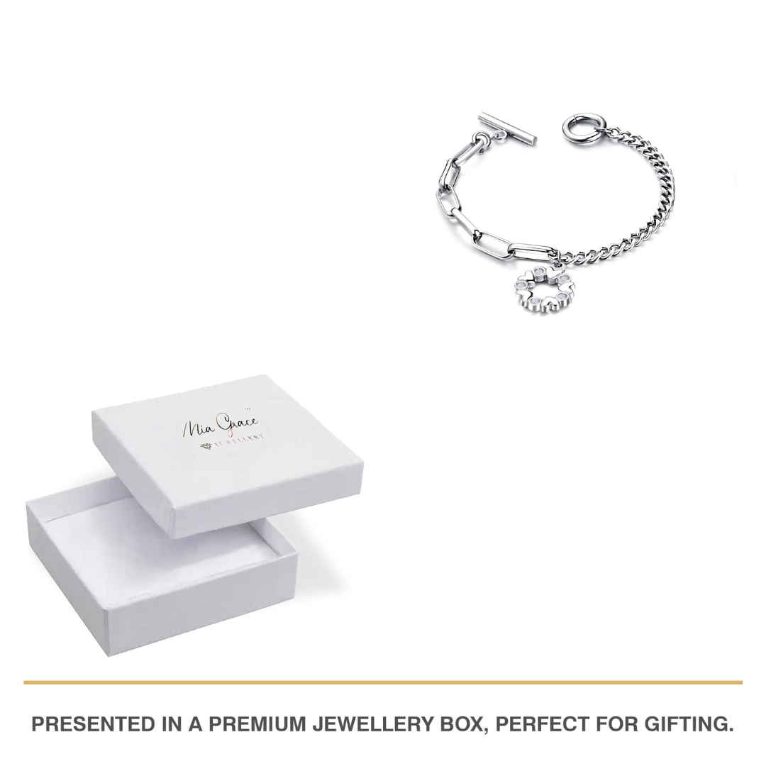 MGJ™ Crystal Love Heart Charm Toggle Bracelet
