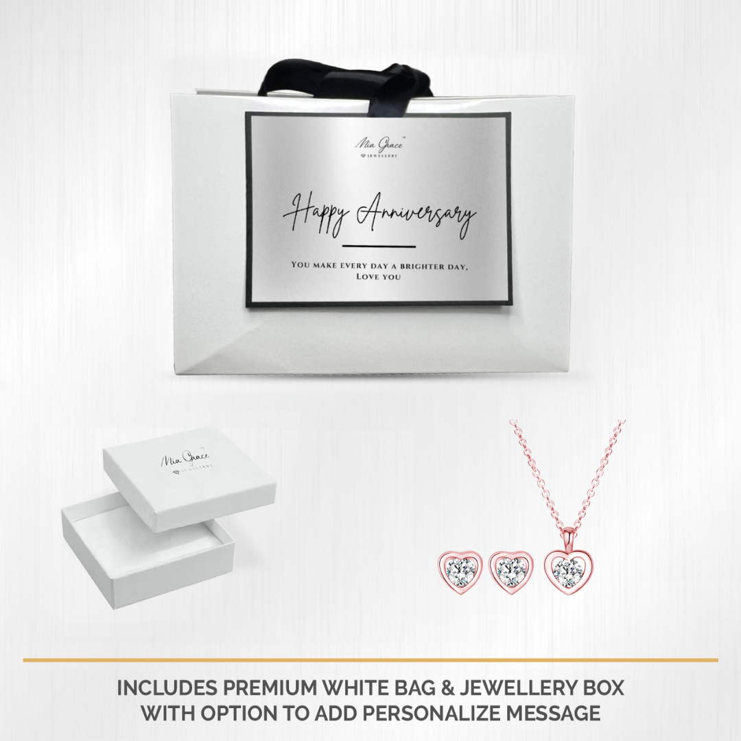 MGJ™ Crystal Heart Pendant & Earrings Set