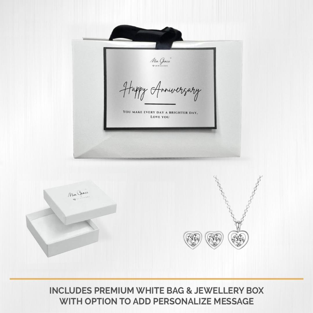 MGJ™ Crystal Heart Pendant & Earrings Set