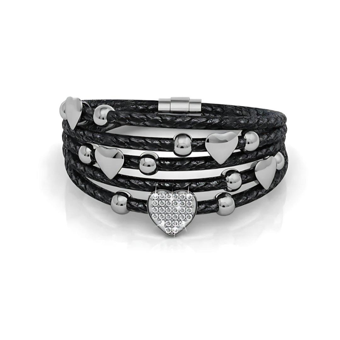 Leather Heart Bracelets