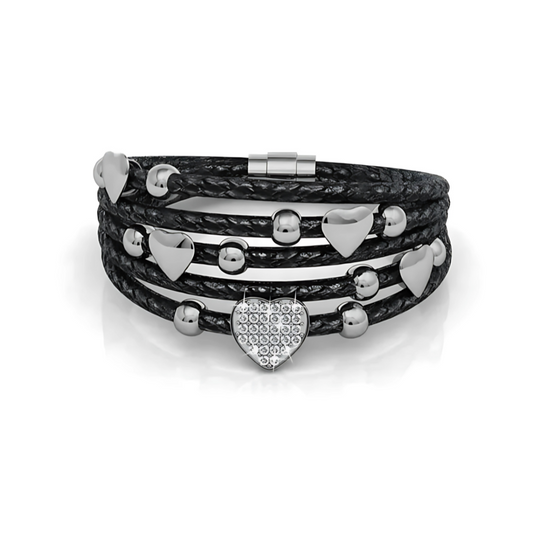 Leather Heart Bracelets