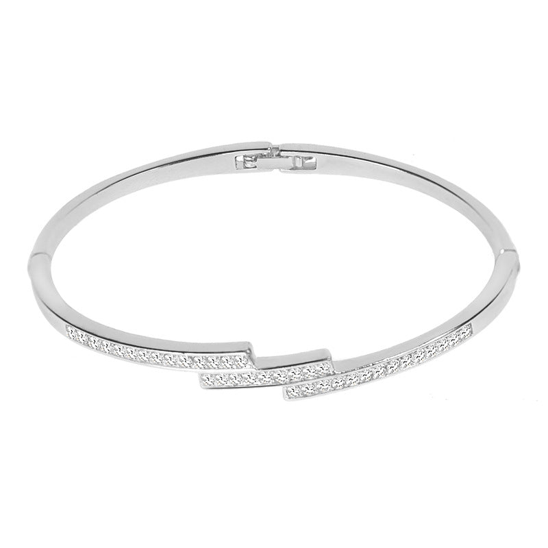 Triple Crystal Row Bangle