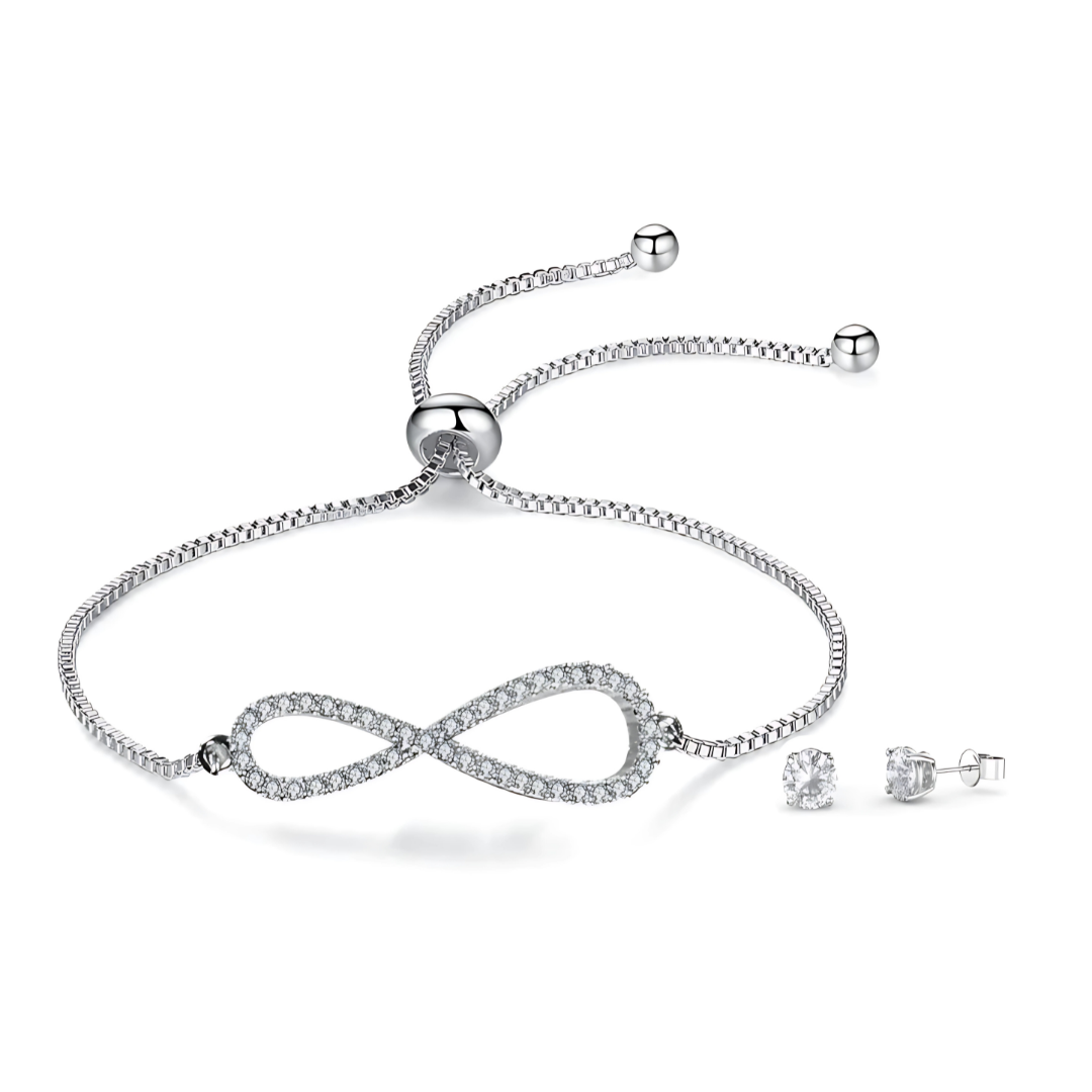 Infinity Bracelet & Earrings