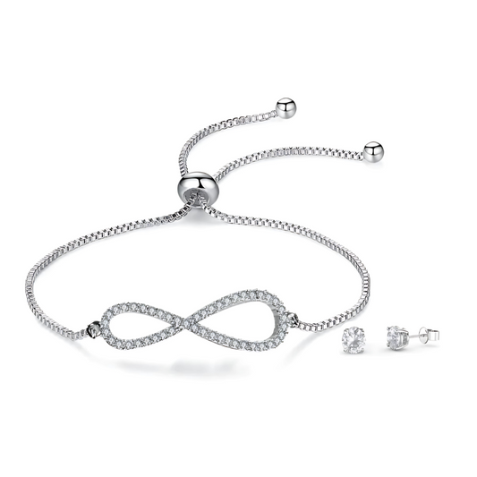 Infinity Bracelet & Earrings