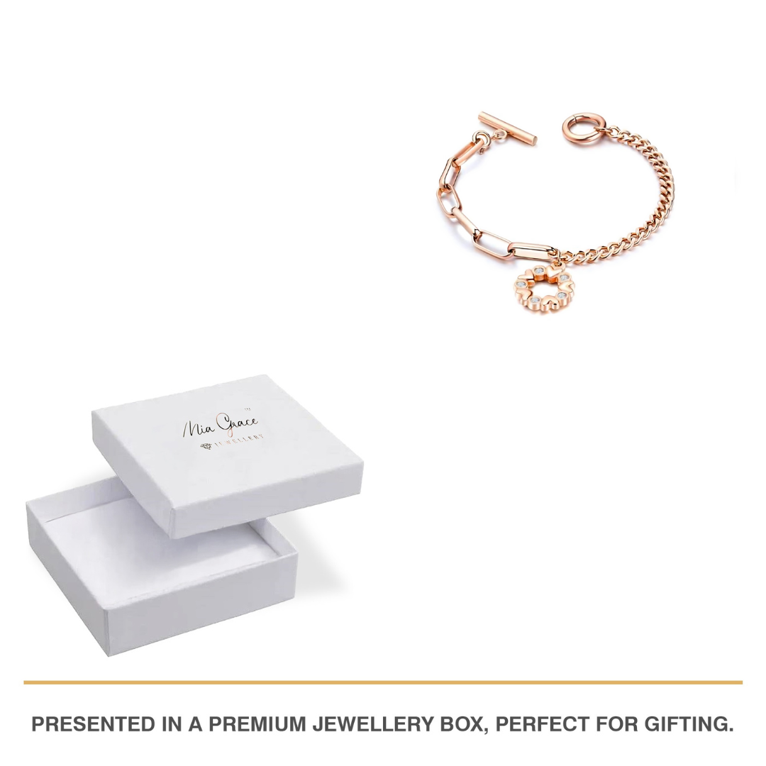 MGJ™ Crystal Love Heart Charm Toggle Bracelet