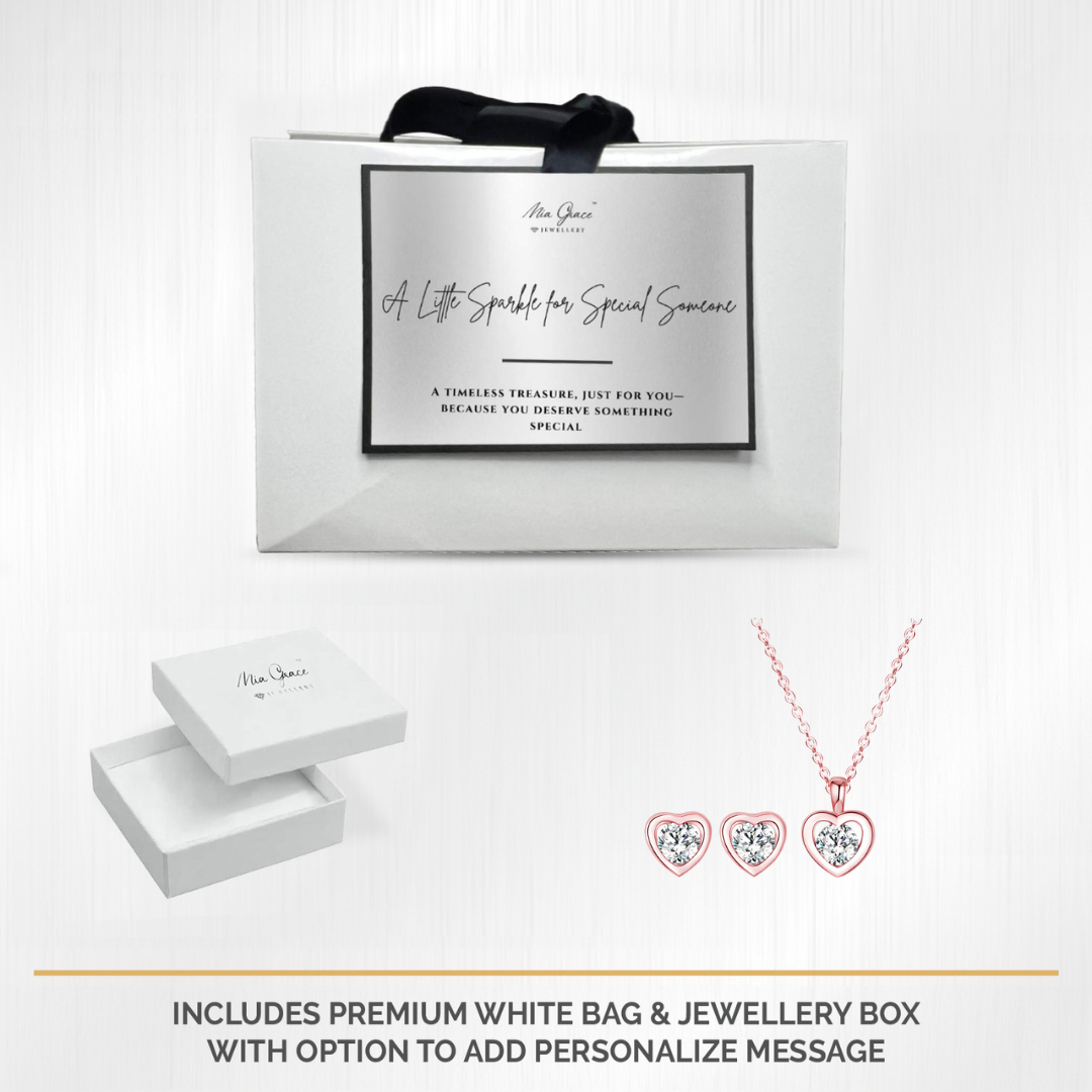 MGJ™ Crystal Heart Pendant & Earrings Set
