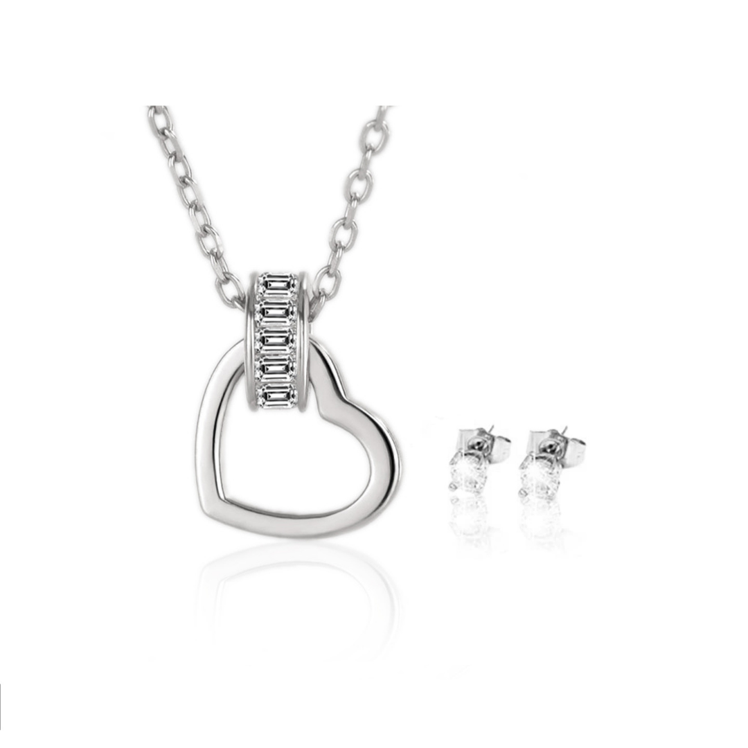 MGJ™ Heart Charm Pendant & Earrings