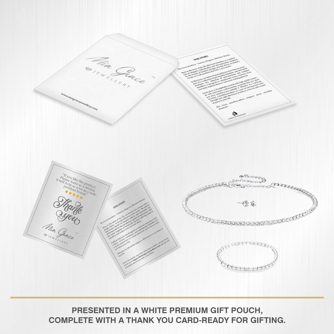 MGJ™ Crystal Row Necklace set Single or Double