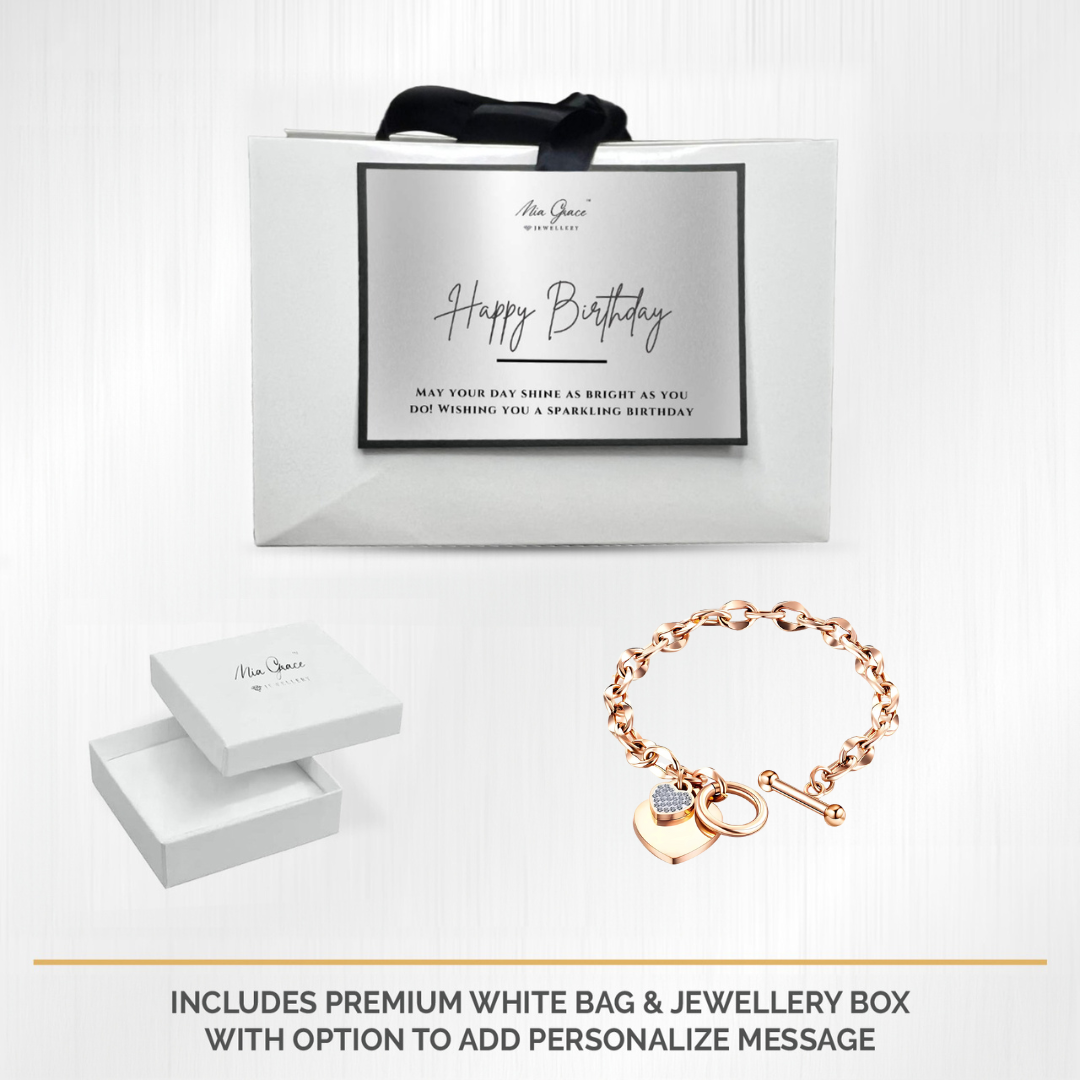 MGJ™ Crystal Heart Charm Toggle Bracelet