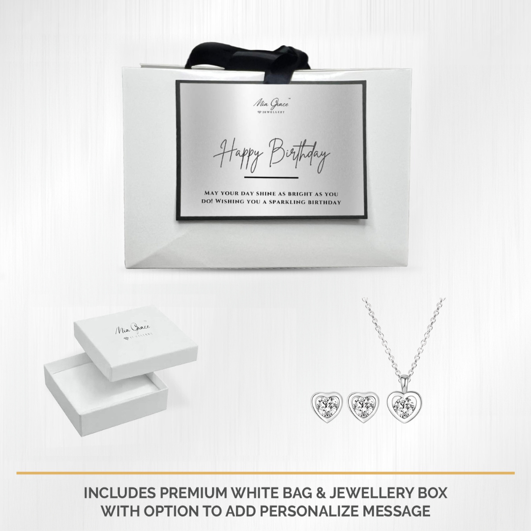 MGJ™ Crystal Heart Pendant & Earrings Set
