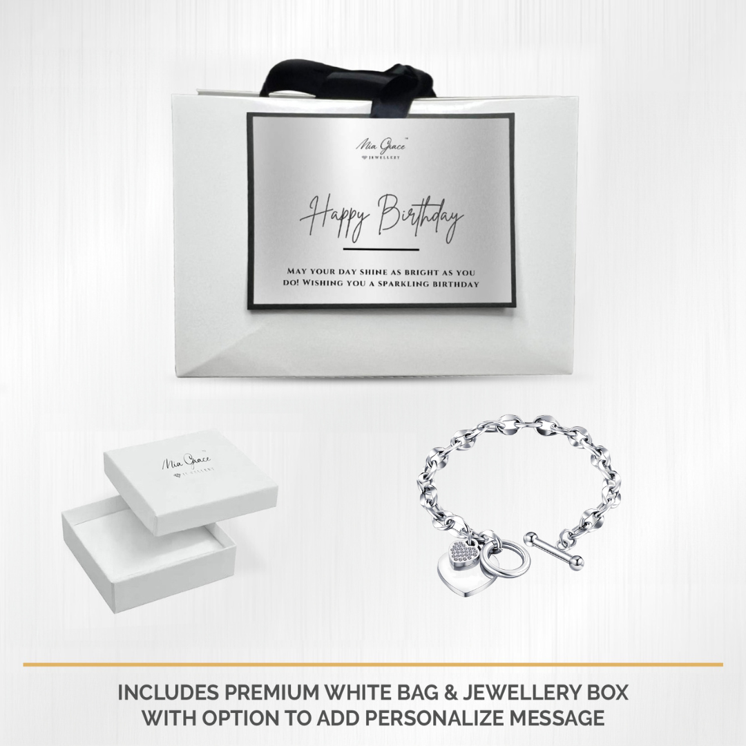 MGJ™ Crystal Heart Charm Toggle Bracelet