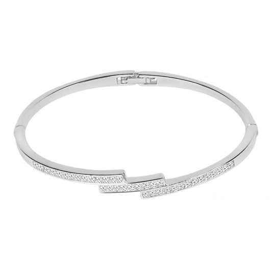 Triple Crystal Row Bangle