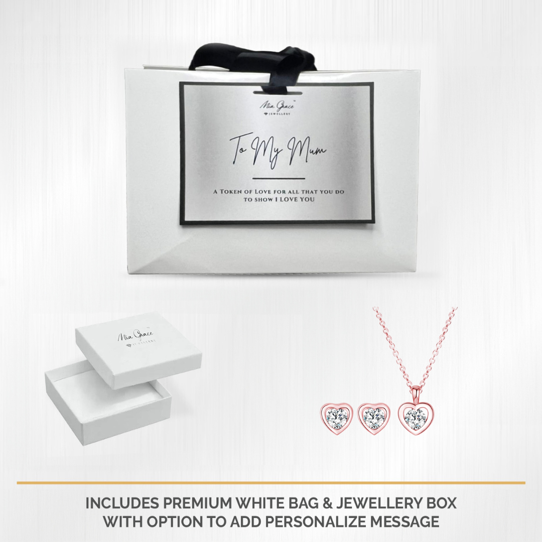 MGJ™ Crystal Heart Pendant & Earrings Set