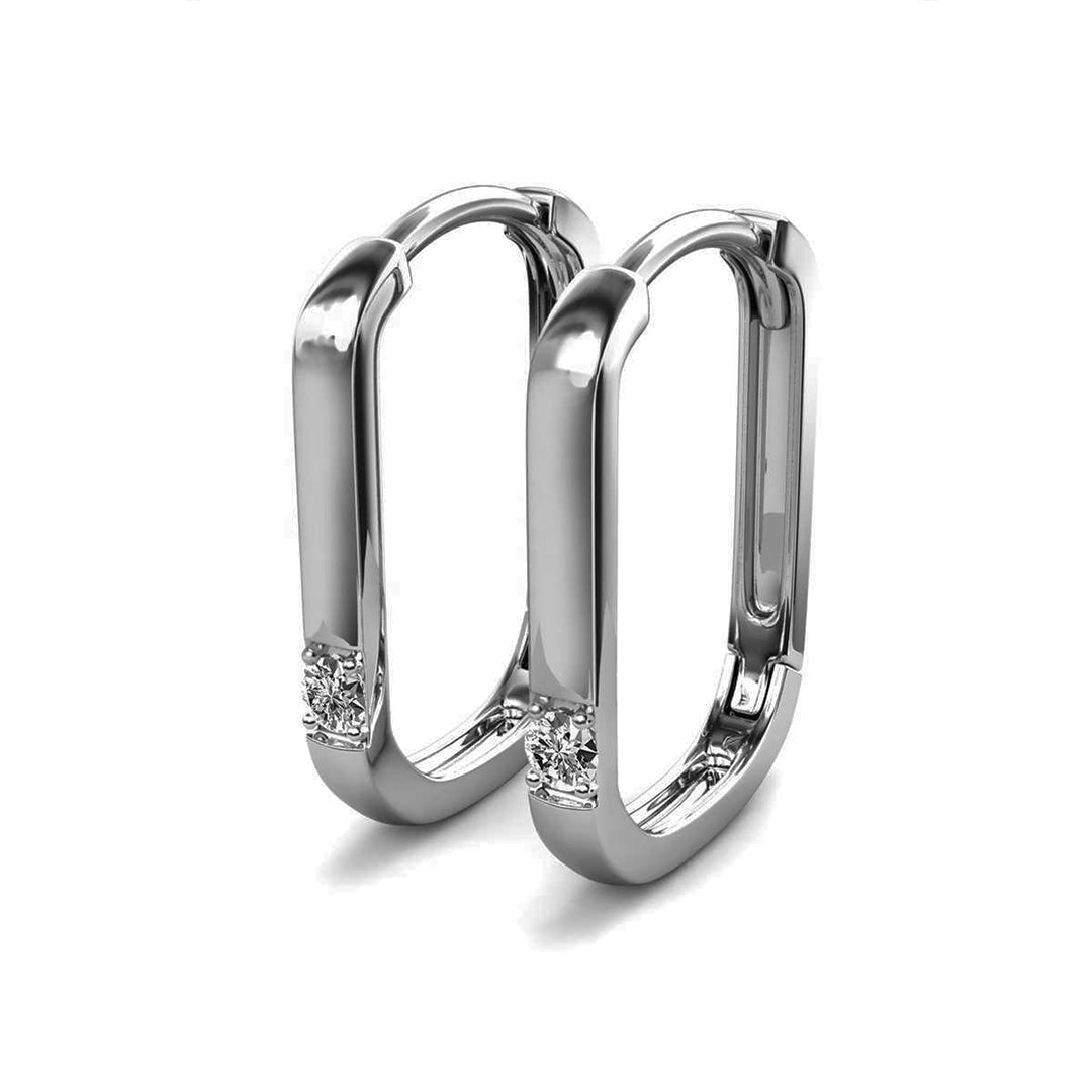 925 Silver Moissanite Loop Earrings
