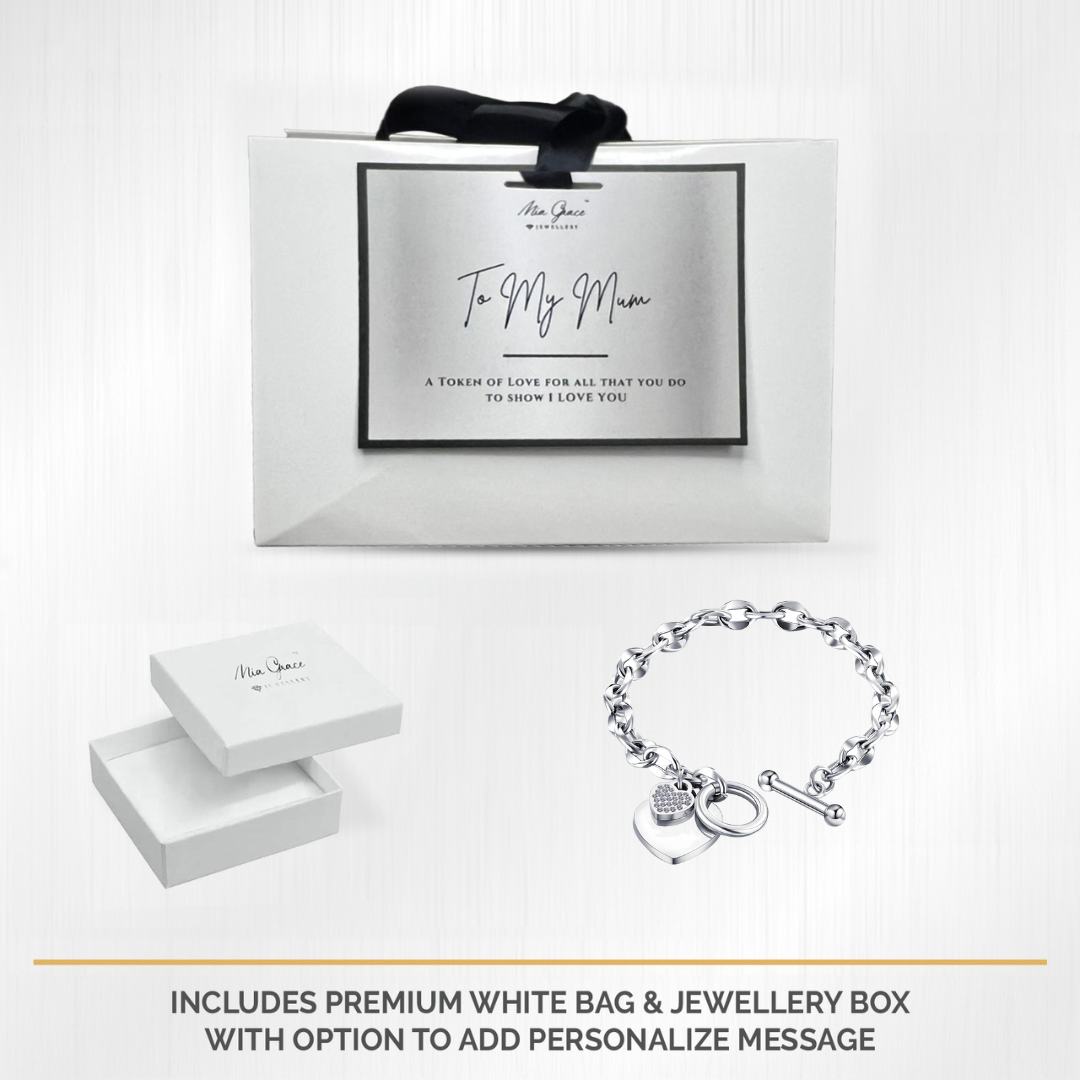 MGJ™ Crystal Heart Charm Toggle Bracelet