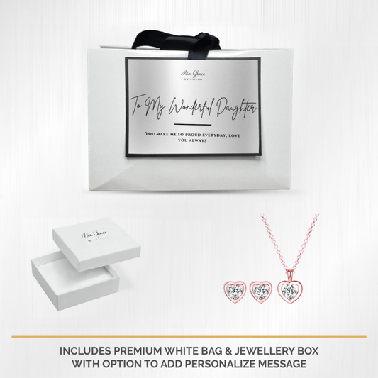 MGJ™ Crystal Heart Pendant & Earrings Set