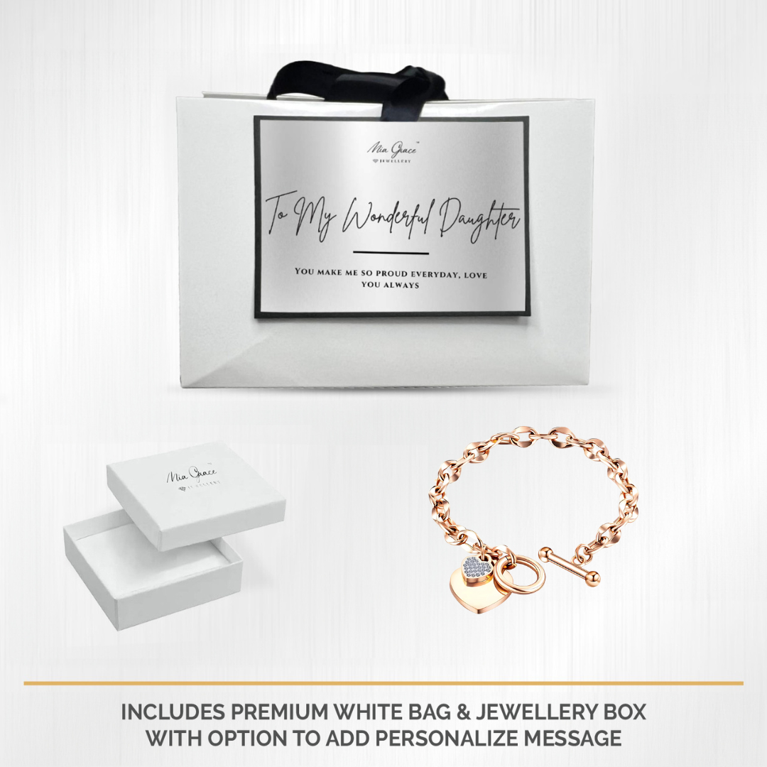 MGJ™ Crystal Heart Charm Toggle Bracelet
