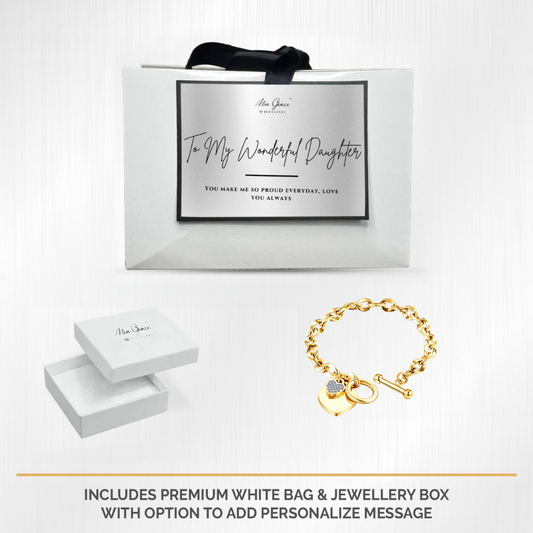 MGJ™ Crystal Heart Charm Toggle Bracelet