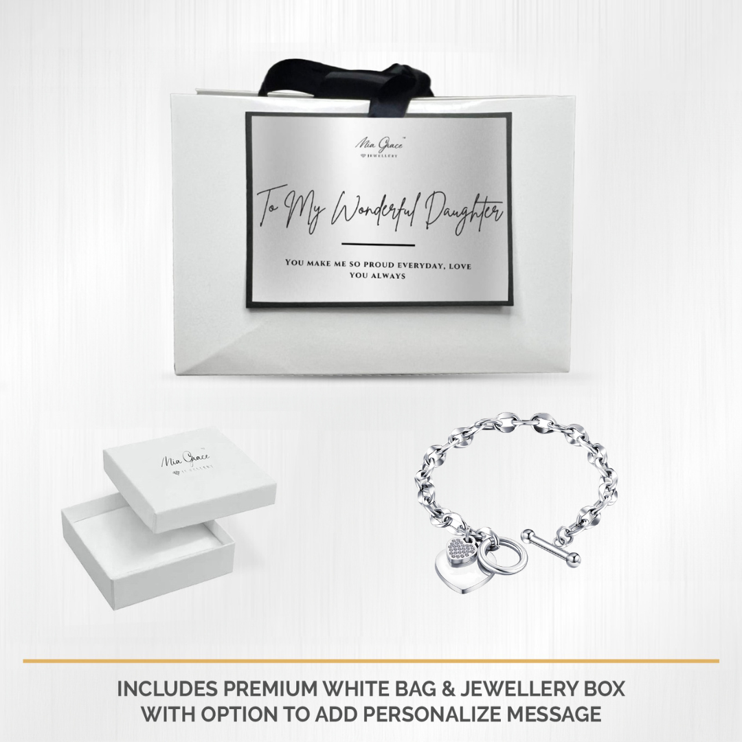 MGJ™ Crystal Heart Charm Toggle Bracelet