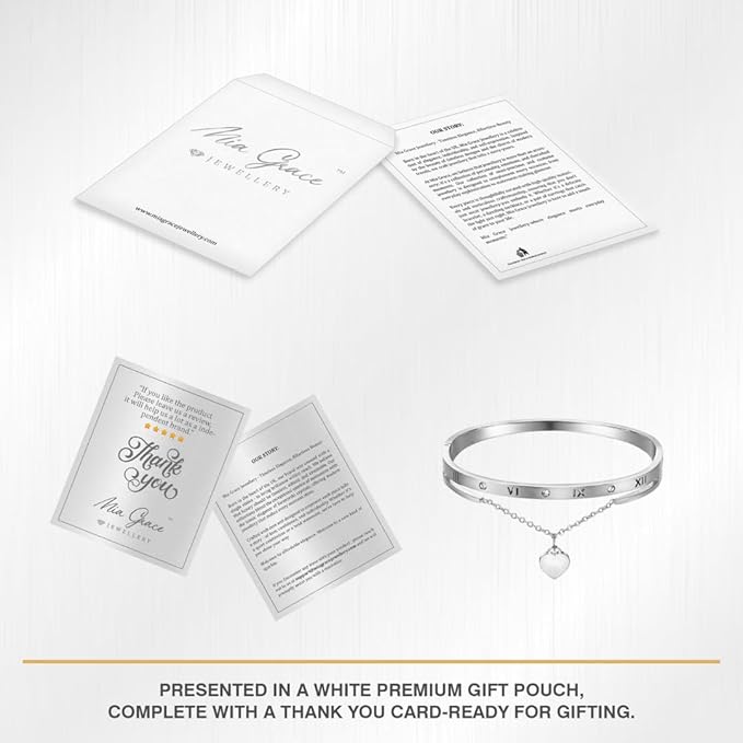 Drop Heart Charm Bangle