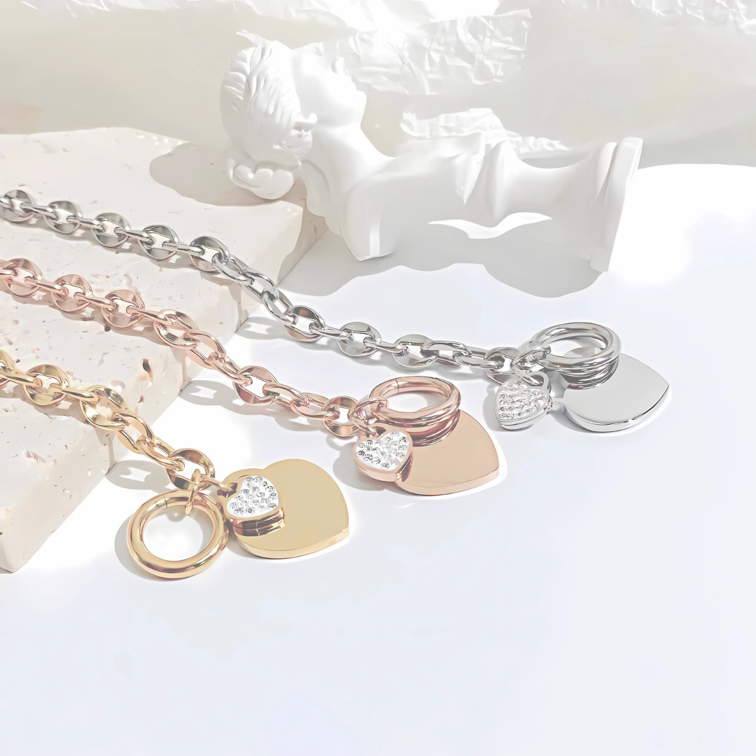 MGJ™ Crystal Heart Charm Toggle Bracelet