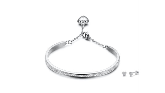 Aurora Bangle and Earrings