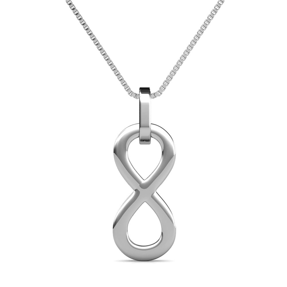 Moissanite Diamond Jewellery 925 Silver Infinity Love Pendant Necklace