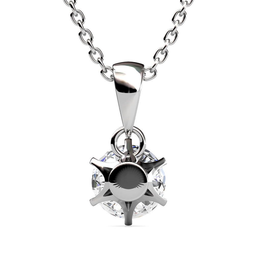 MGJ™ 1ct Moissanite Solitaire Pendant Necklace | 925 Sterling Silver