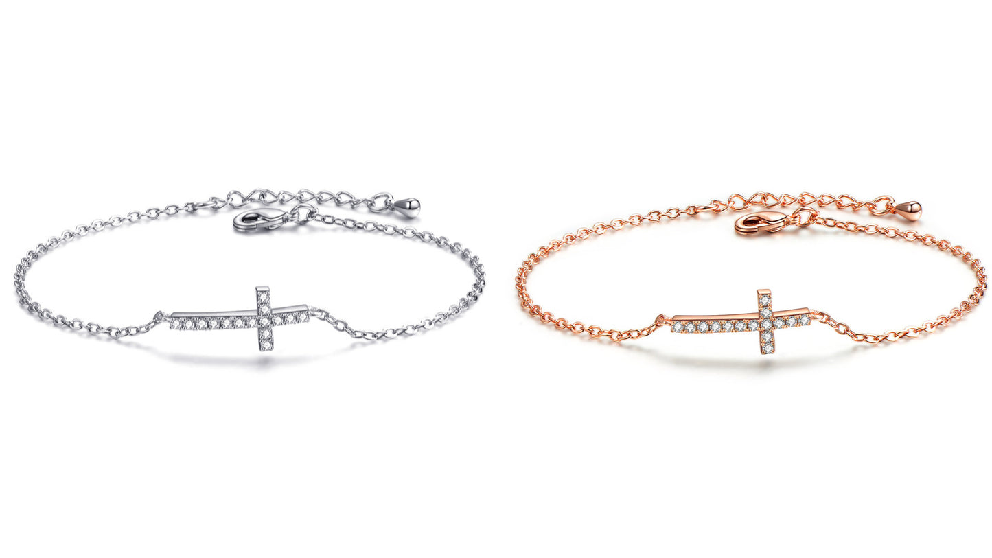 Pave Cross Bracelets