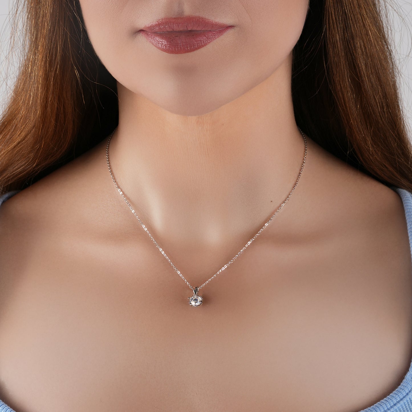 Mia Grace Jewellery MGJ™ 1ct Moissanite Pendant Necklace 925 Sterling Silver