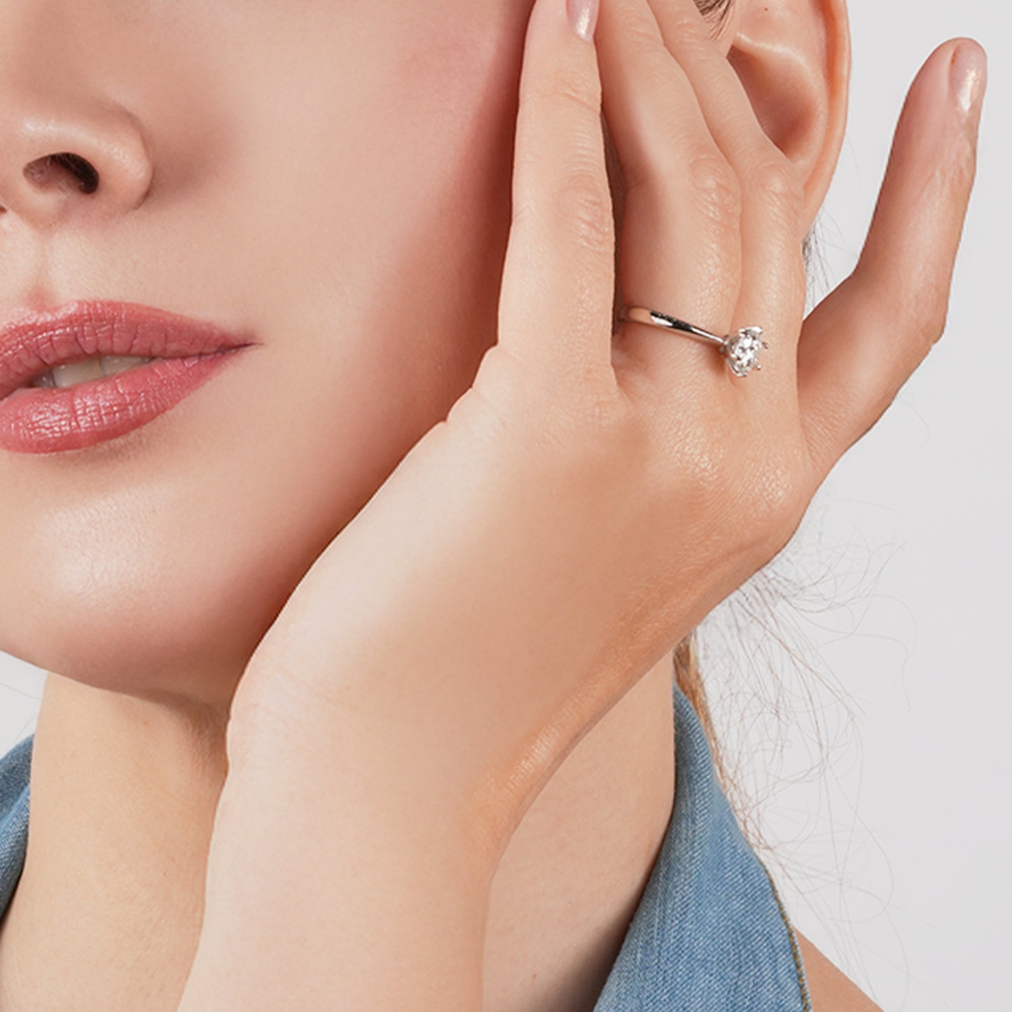 18K Gold Plated 925 Silver Moissanite Diamond 1 Carat