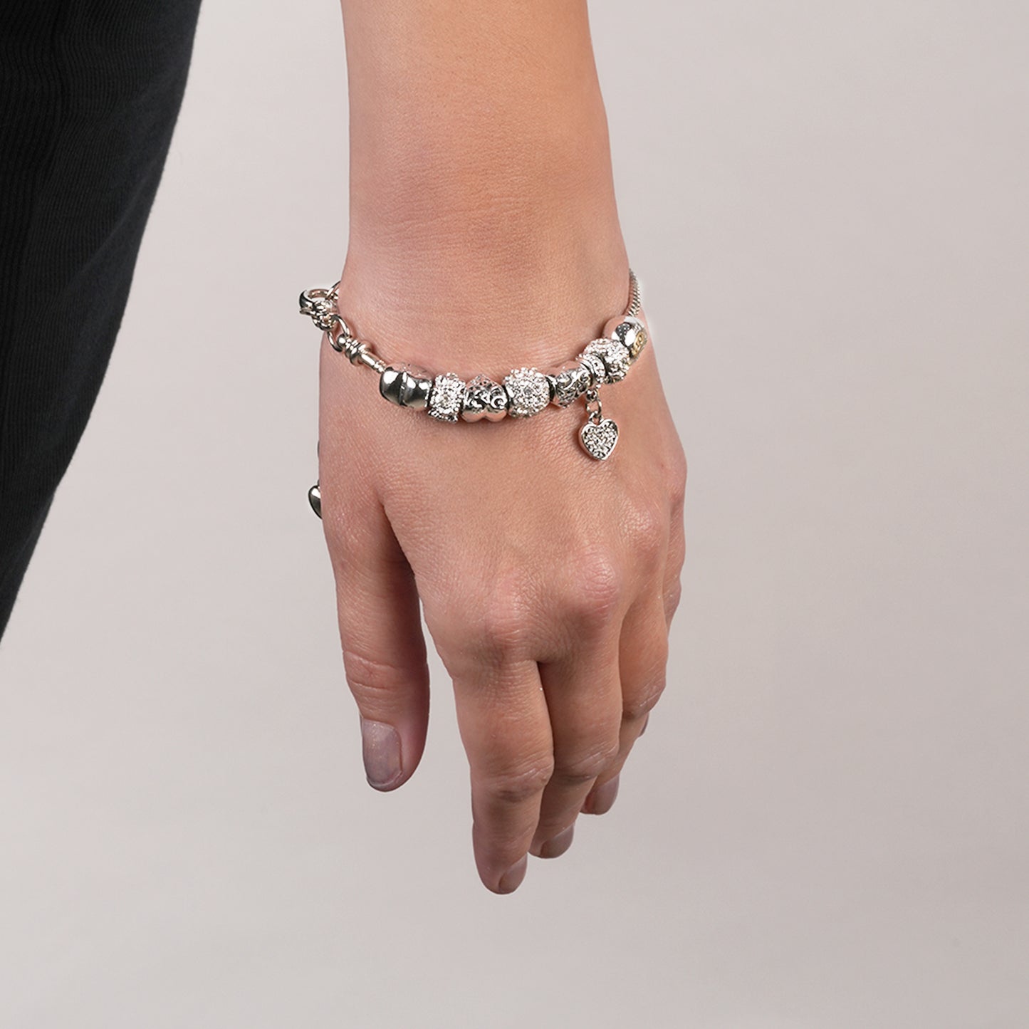 Drop Heart Charm Bracelet