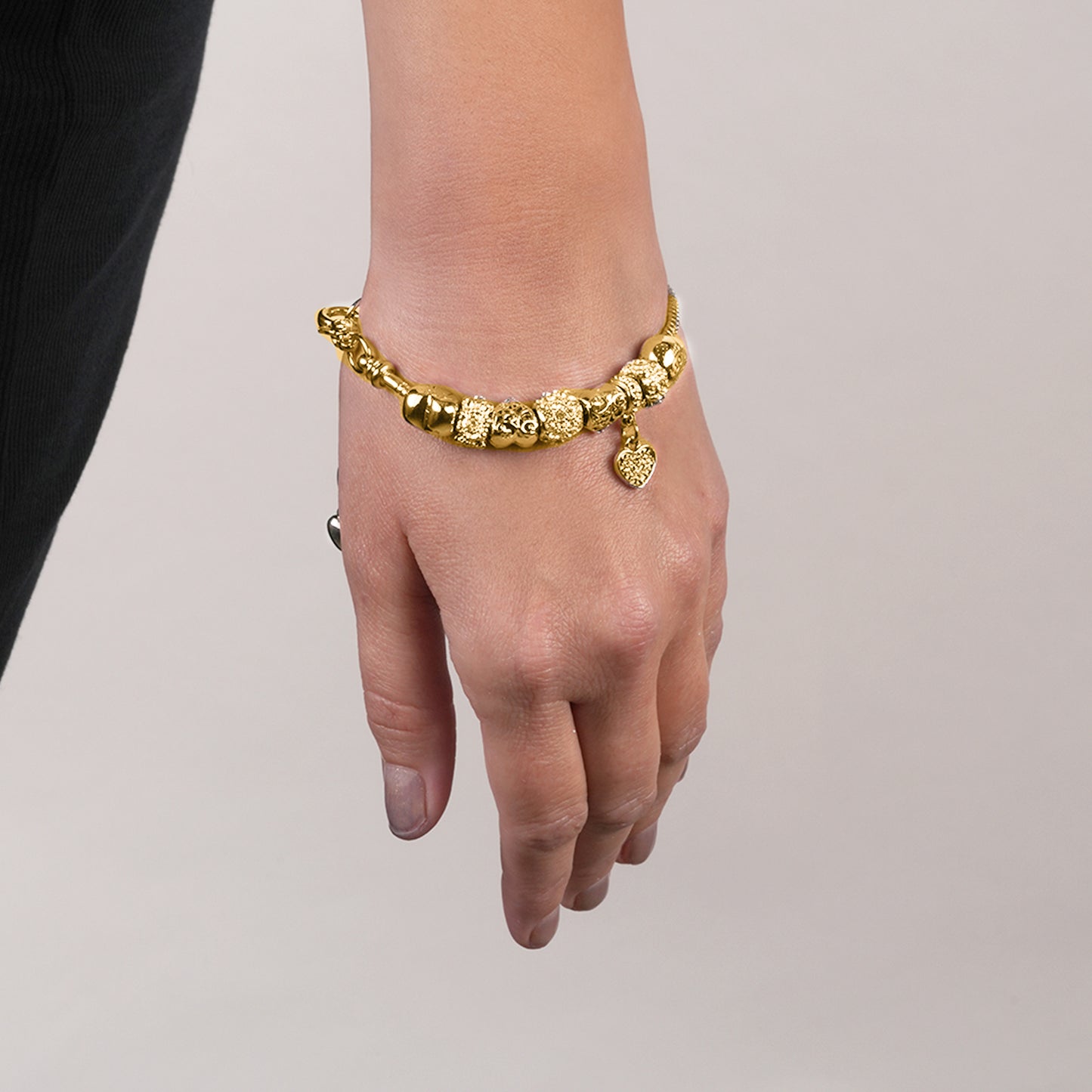 Drop Heart Charm Bracelet