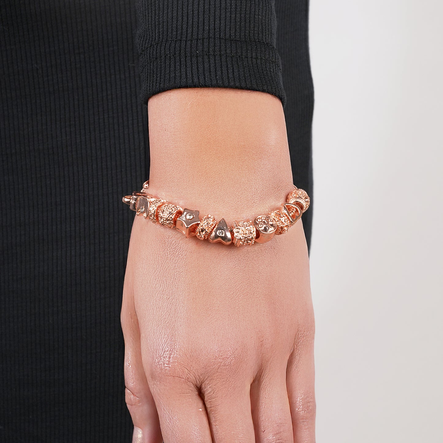 Drop Heart Charm Bracelet