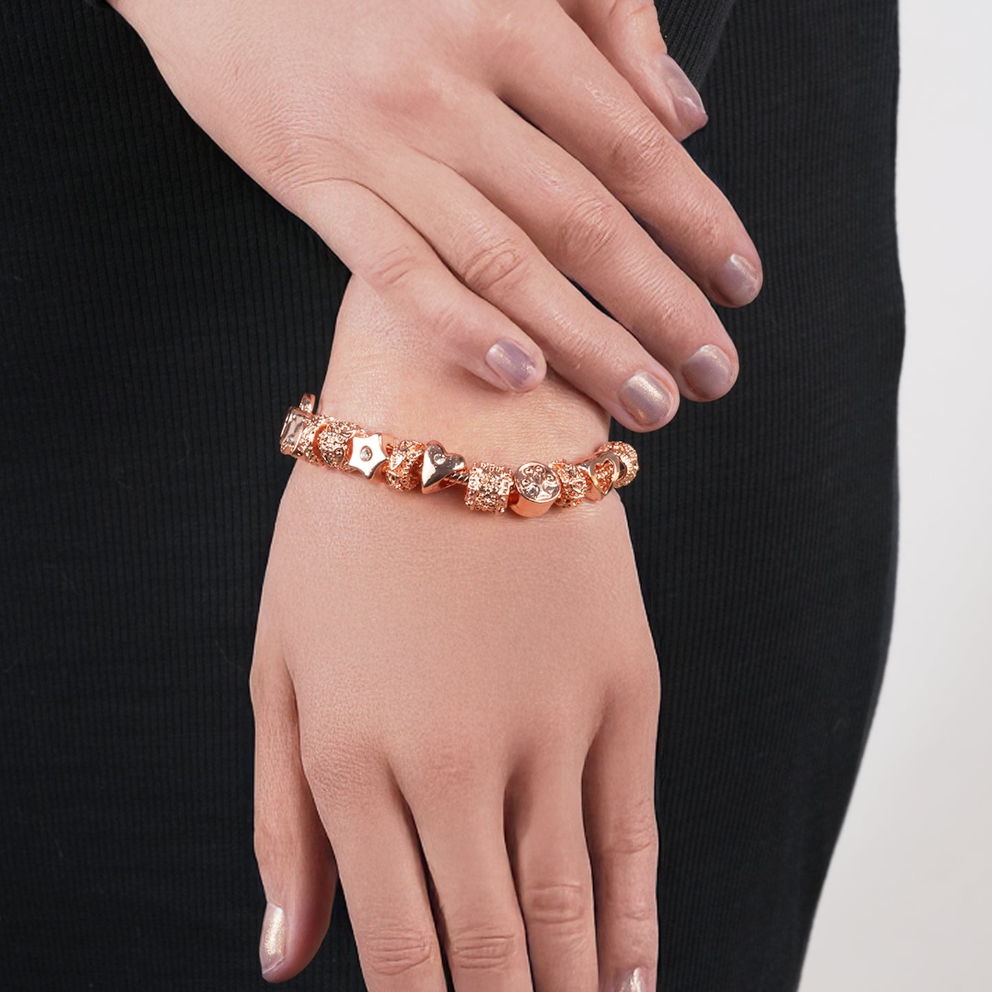 Drop Heart Charm Bracelet