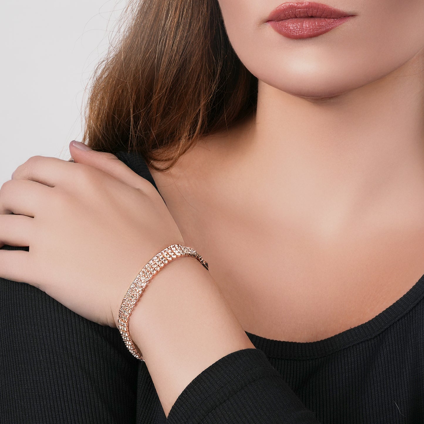 Three Row Pave Bracelet