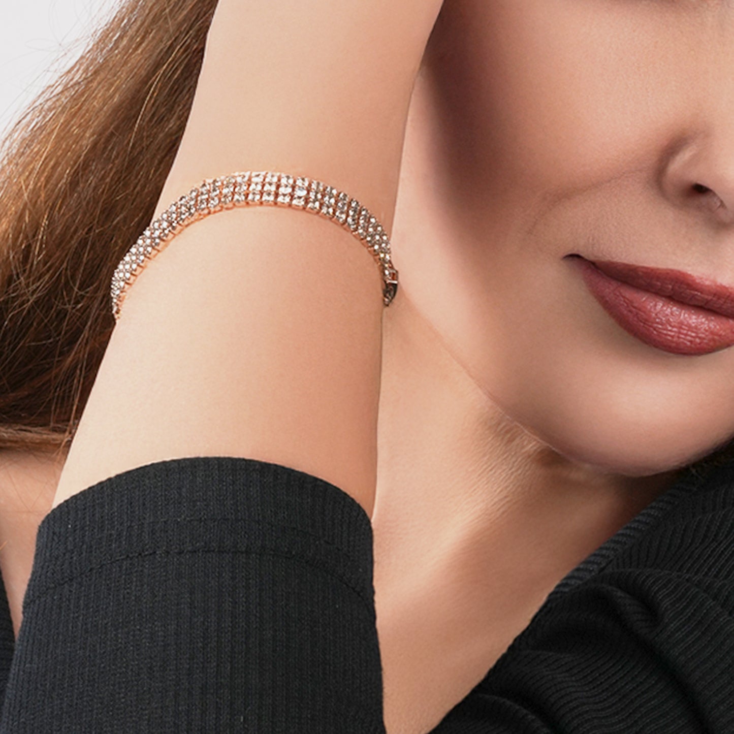 Three Row Pave Bracelet