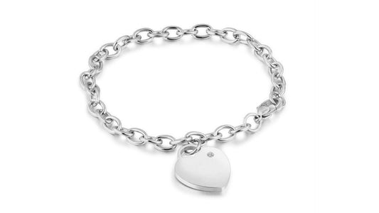 Heart Charm Link Bracelet