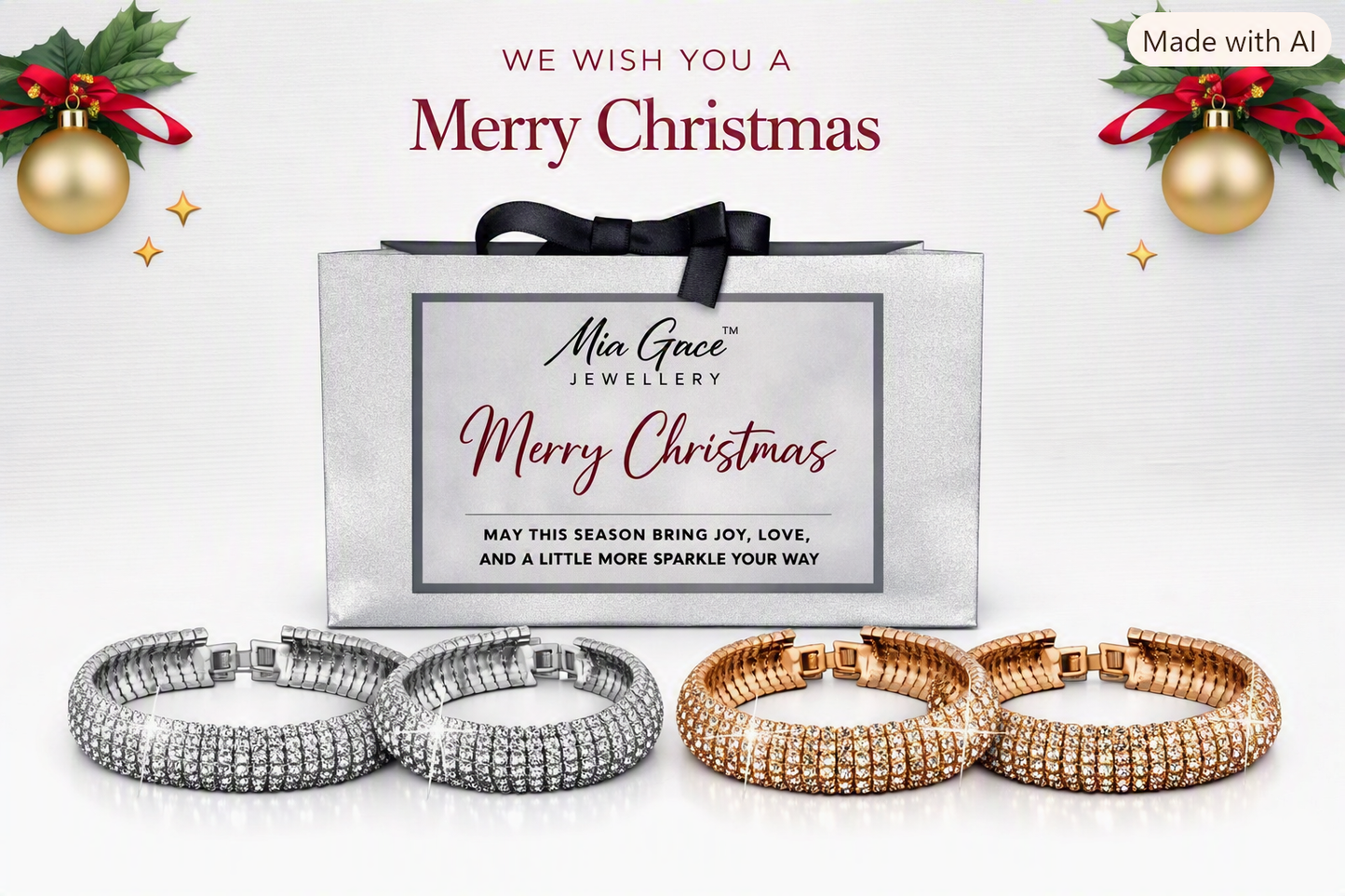Merry Christmas Five Row Bracelet Collection