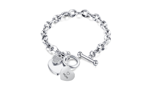 Heart Toggle Mum Bracelet