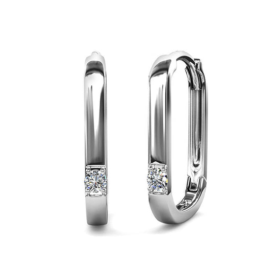 925 Silver Moissanite Loop Earrings