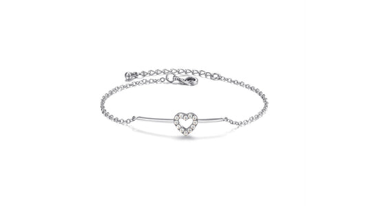 Pave Heart Bracelet