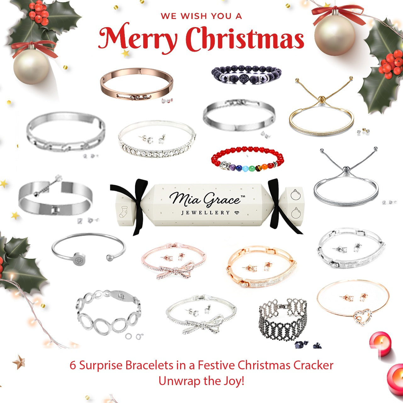 Christmas Cracker Bangle Gift Set.
