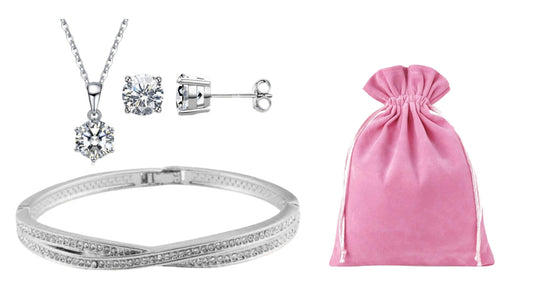 Crossover Tri Set Encrusted with Crystals from Swarovski