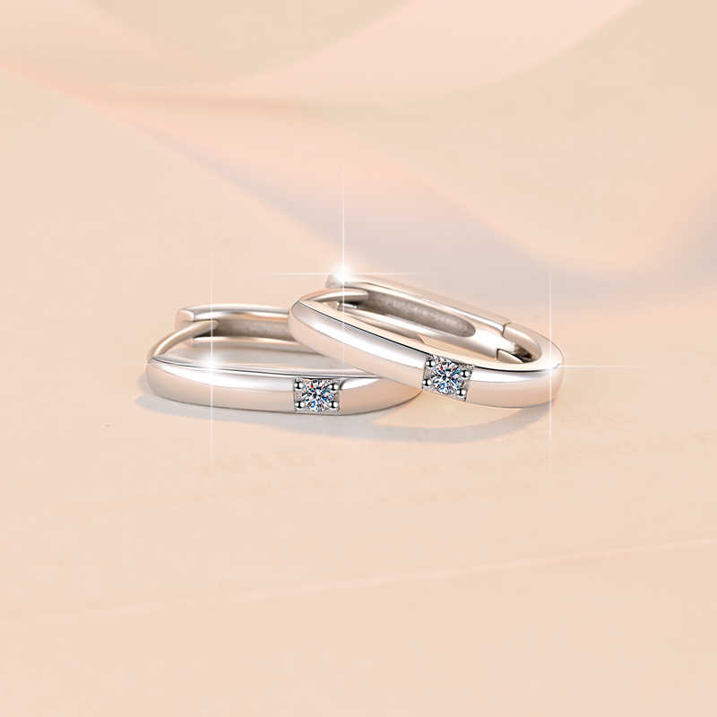 925 Silver Moissanite Loop Earrings