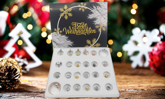 Merry Christmas Charm Bracelet Box Set Encrusted with Crystals from Swarovski