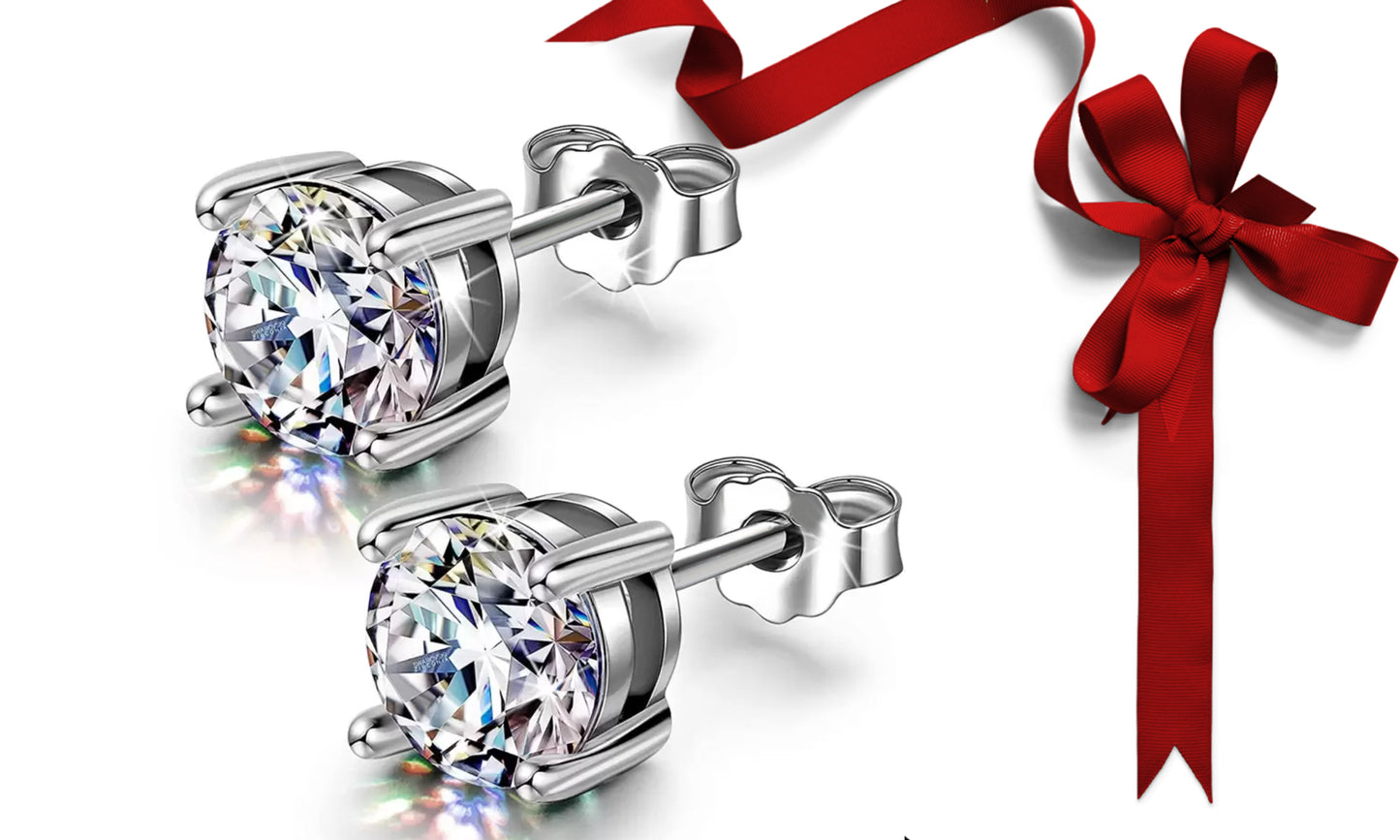 Swarovski® Laser Etched CZ Studs