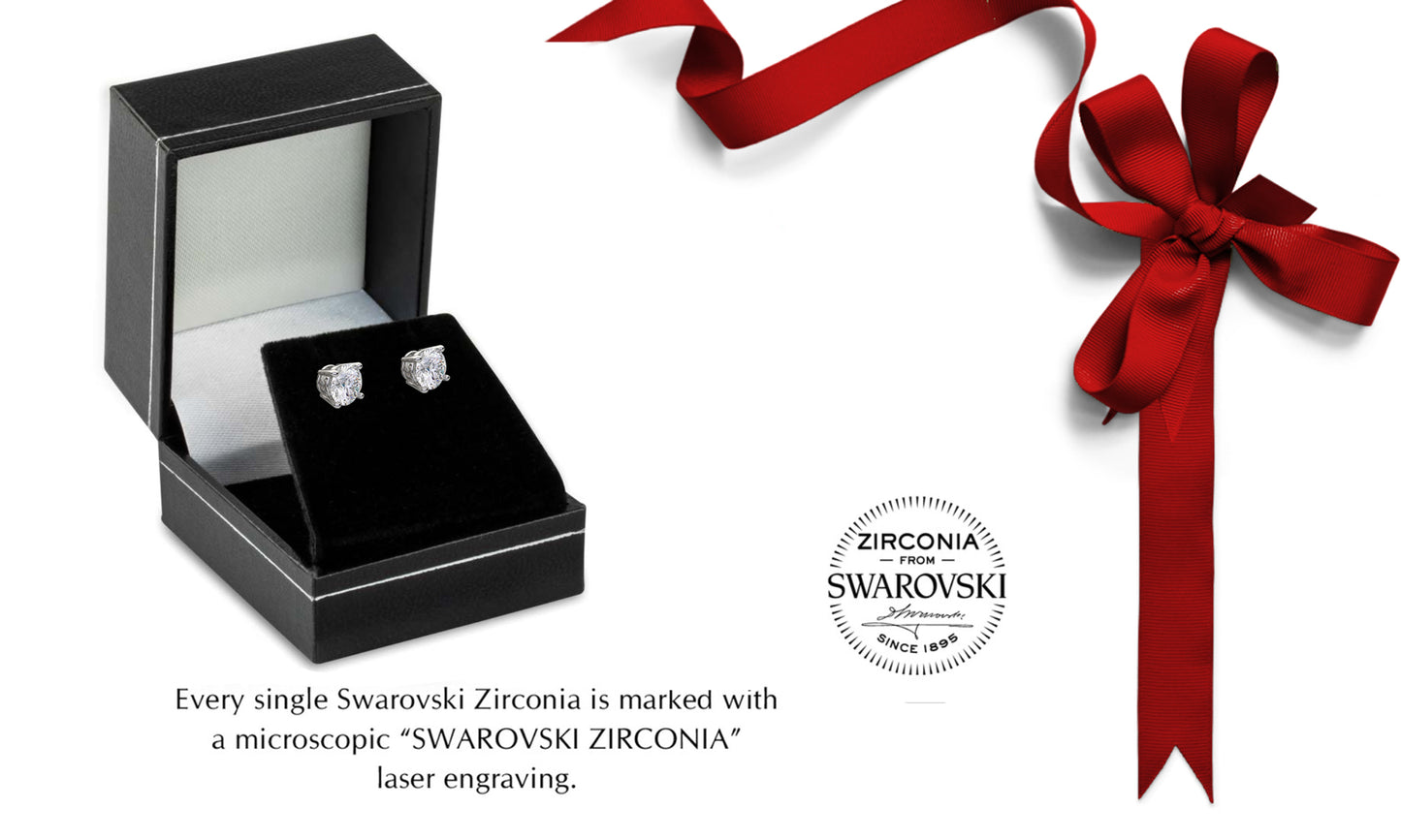 Swarovski® Laser Etched CZ Studs