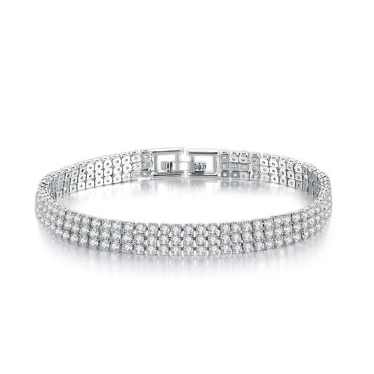 Three Row Pave Bracelet